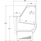SERVE OVER COUNTER. COLD FOOD DISPLAY COUNTER. TRIMCO