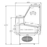 SERVE OVER COUNTER. COLD FOOD DISPLAY COUNTER. PRIMA