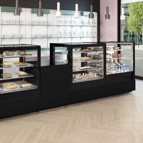 SERVE OVER COUNTER. COLD FOOD DISPLAY COUNTER. BELLINI BLACK