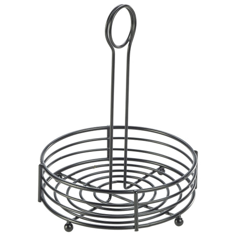 Black Wire Table Caddy 6.5" Dia X 8.5" (H)