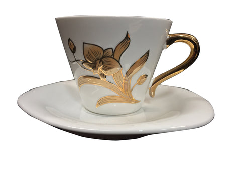 GOLD PLATED CUP & SAUCER
