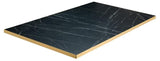 RESTAURANT TABLE TOP LAMINATED. BLACK PIETRA GRIGIA