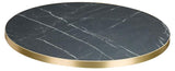 RESTAURANT TABLE TOP LAMINATED. BLACK PIETRA GRIGIA