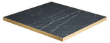 RESTAURANT TABLE TOP LAMINATED. BLACK PIETRA GRIGIA