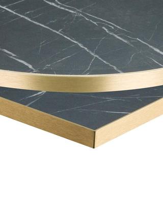 RESTAURANT TABLE TOP LAMINATED. BLACK PIETRA GRIGIA