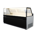 Serve Over Deli Counter Front Straight Glass Front Width 1600mm Black SH1600N