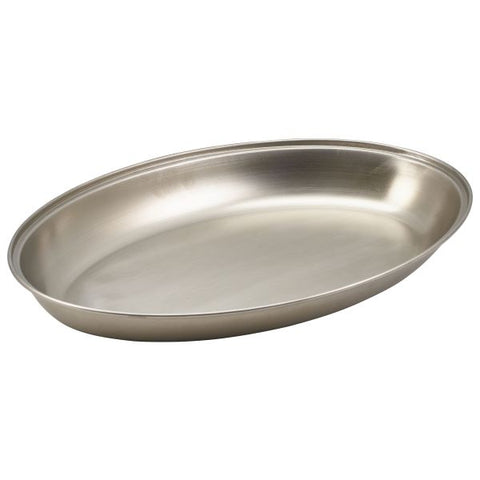 S/St.Oval Veg Dish 14"