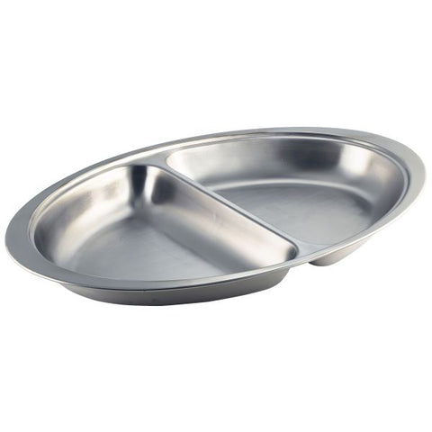 S/St.2 Div. Oval Banqueting Dish 20"
