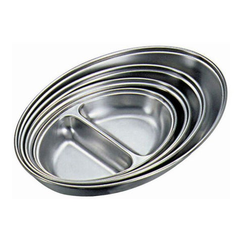 S/St.2-Div.Oval Veg.Dish 12"(11462) ** Width