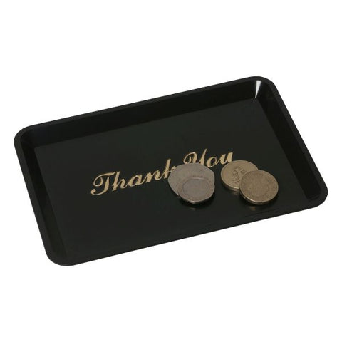 Tip Tray Thank You 4.1/2"X6.1/2" Black