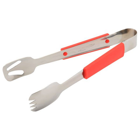 Genware Plastic Handle Buffet Tongs Red