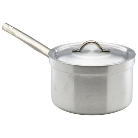 Genware H/Duty Saucepan & Lid 18cm 3Litre