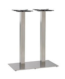 TABLE BASE TWIN COLUMN.  STAINLESS STEEL. RESTAURANT.
