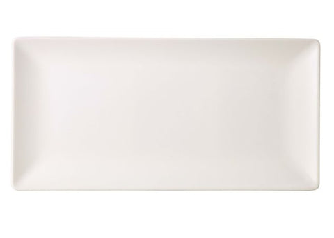 Luna Rect.Coupe Plate 25X15cm White Stoneware