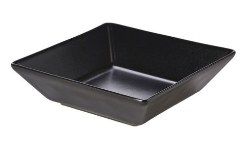 Luna Square Bowl 17.5 x 5cm H Black Stoneware
