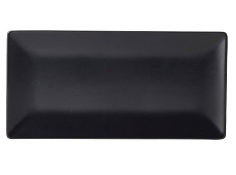 Luna Rect.Coupe Plate 30X15cm Black Stoneware