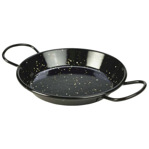 Black Enamel Miniature Paella Pan 15cm