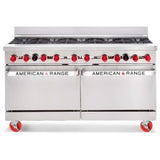INDUSTRIAL GAS COOKER AMERICAN RANGE AR10 - 10 BURNER