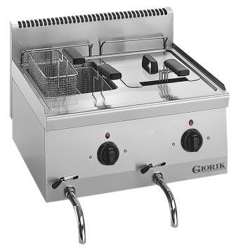 GIORIK TWIN TANK- ELECTRIC FRYER. TABLE TOP. SNACK 60 LFE6910 - 10+10 LTR