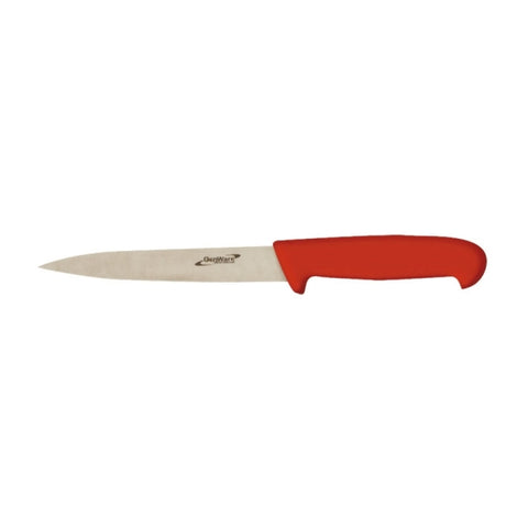 Genware 6" Flexible Filleting Knife Red
