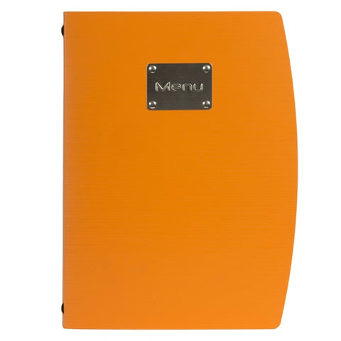 Rio A4 Menu Holder Orange 4 Pages