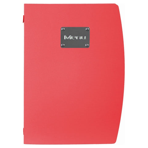 Rio A4 Menu Holder Red 4 Pages