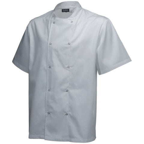Basic Stud Jacket (Short Sleeve) White Xs Size