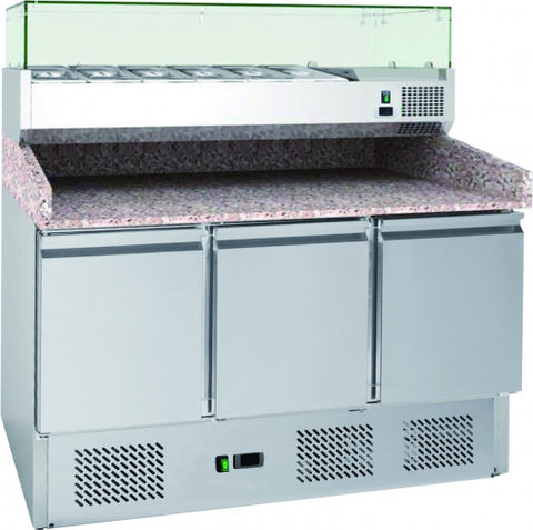 CHEFSRANGE PP3C+ - COMPACT 3 DOOR. PIZZA PREP COUNTER