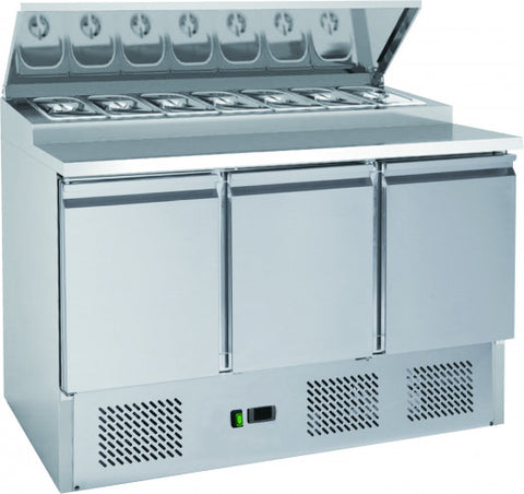 CHEFSRANGE SP313 - 3 DOOR PREP COUNTER