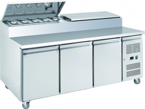 CHEFSRANGE SP370 - 3 DOOR. PIZZA PREP COUNTER