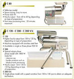 ROBOT COUPE AUTOMATIC SIEVES. C80 55013. C120 55033. C200 55015. C200VV 55018