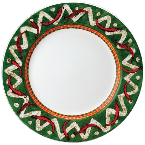 SALSA ROUND GREEN & RED PLATES