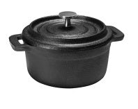 CAST IRON ROUND CASSEROLE W/LID