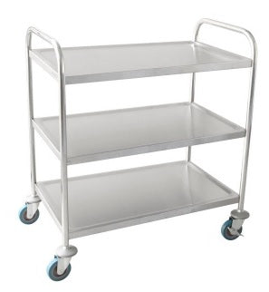 TROLLEY STAINLESS STEEL. 3 TIER.