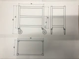 TROLLEY.  WOODEN SERVING TROLLEY. RESTAURANT SERVING TROLLEY