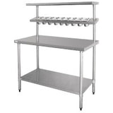 PREP TABLE STAINLESS STEEL TABLE 5 TIER WITH SPICE SHELVE