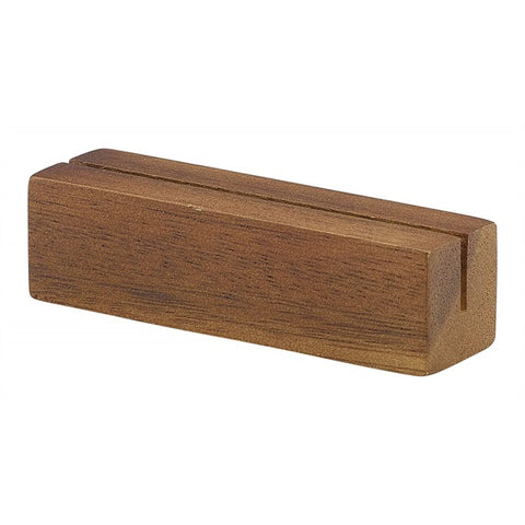 Acacia Wood Sign Holder 9 x 3 x 3cm