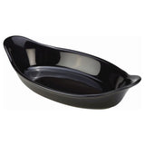 Royal Genware Oval Eared Dish 22cm Black
