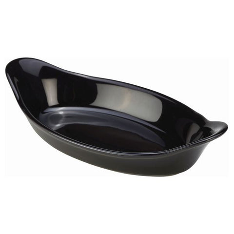 Royal Genware Oval Eared Dish 22cm Black