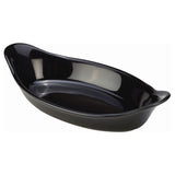 Royal Genware Oval Eared Dish 16.5cm Black