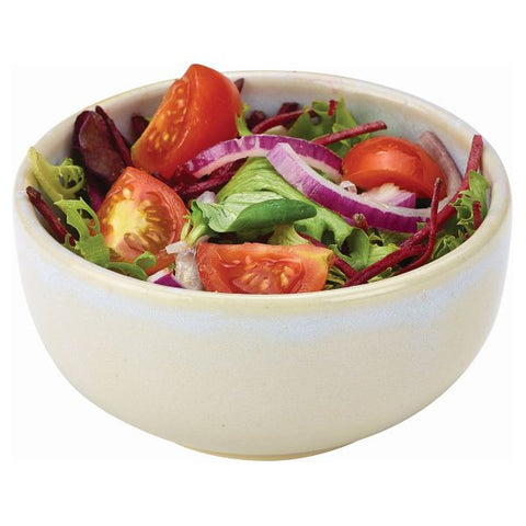 Terra Stoneware Rustic White Round Bowl 11.5cm