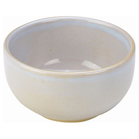 Terra Stoneware Rustic White Round Bowl 12.5cm
