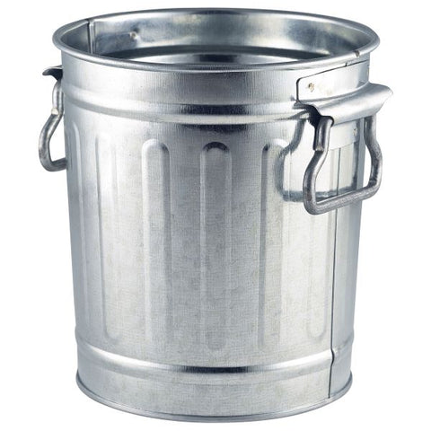 Miniature Galvanised Bin 14x12x15cm