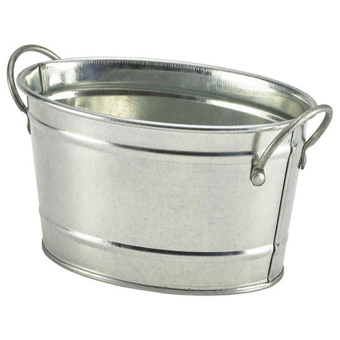 Galvanised Steel Serving Bucket 15.5 x 11 x 8.5cm
