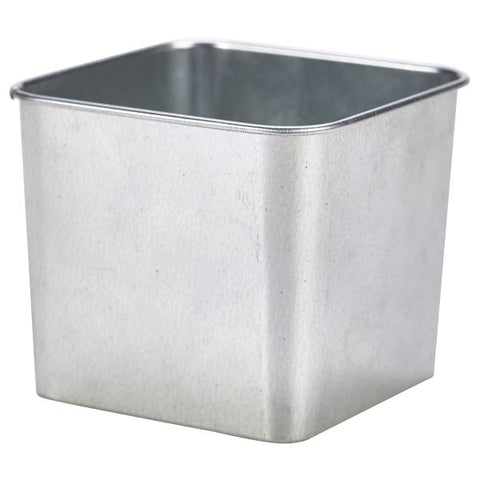 Galvanised Steel Square Tub 8 x 8 x 6cm