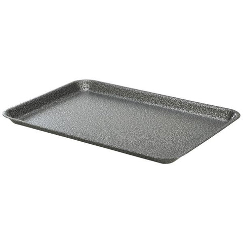 Galvanised Steel Tray 37x26.5x2cm Hammered Silver