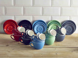 Royal Genware Bowl Shaped Cup 17.5cl/6oz Blue