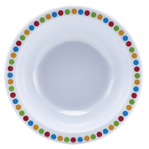 Genware Melamine 6" Bowl- Coloured Circles