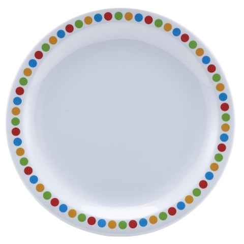 Genware Melamine 6.25" Plate- Coloured Circle