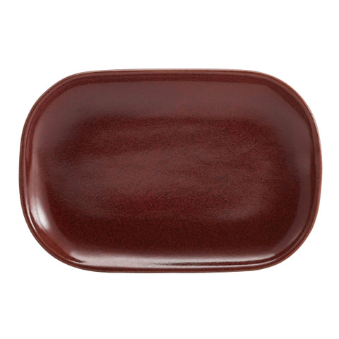 Terra Stoneware Rustic Red Rectangular Plate 24 x 16.5cm